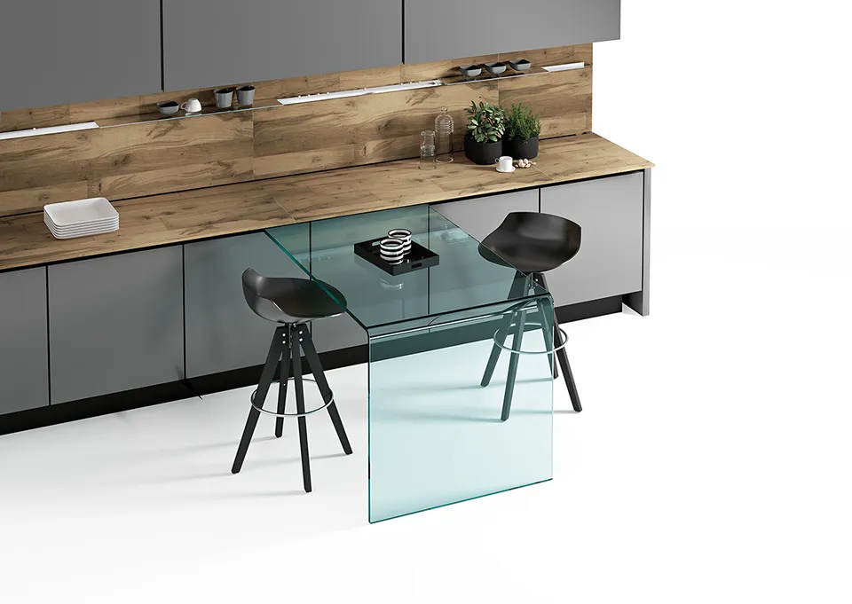 שולחן עבודה תלוי Rialto L-wall mounted של FIAM Italia