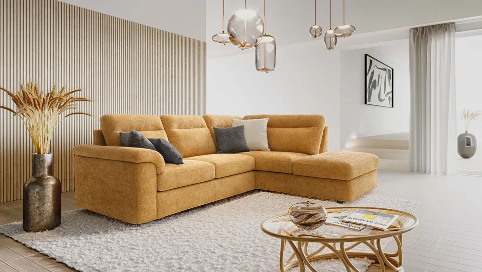 ספה פינתית עם תא אחסון Bellargo של LeComfort