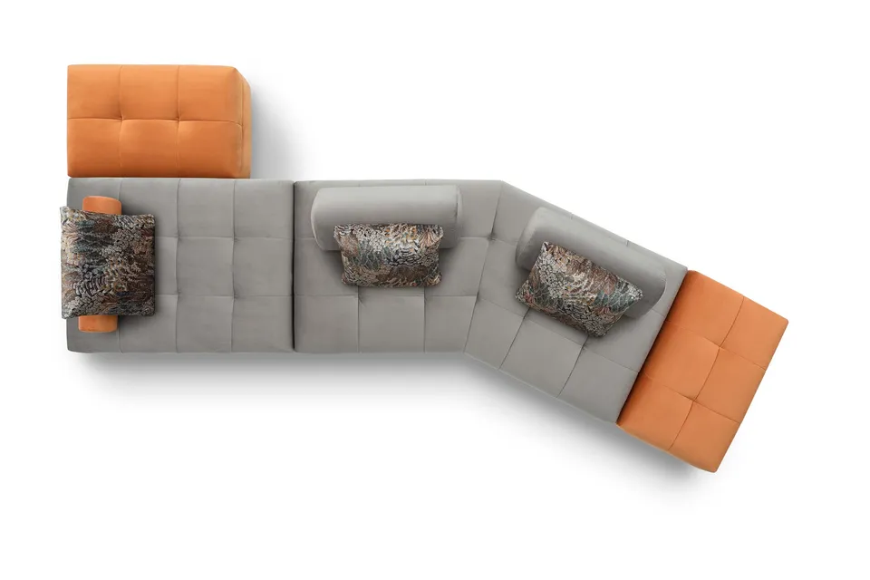 ספה מודולרית בתפירת קווילט Reed light של LeComfort