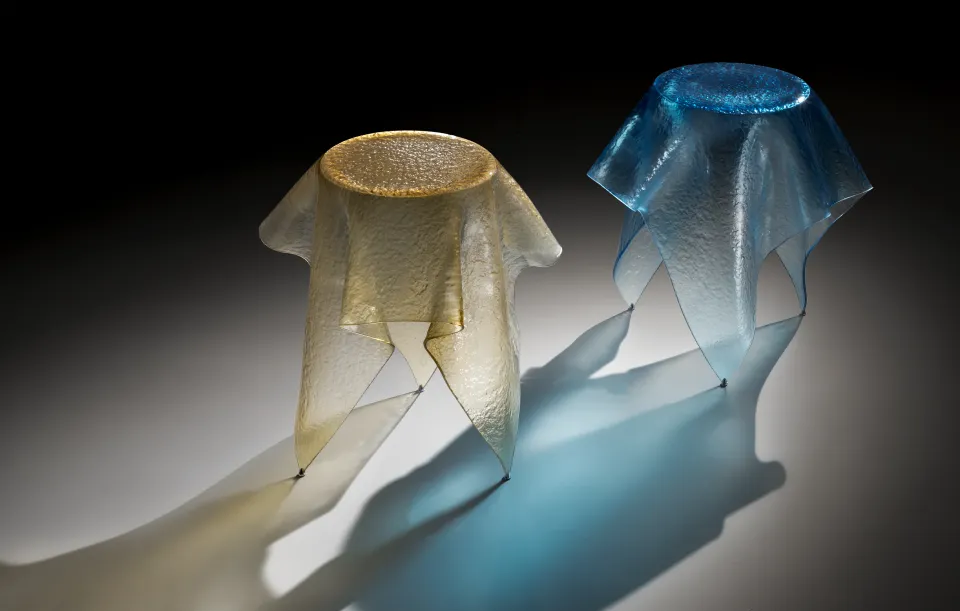 שולחן צד Foulard 60 Acqua של Reflex Angelo