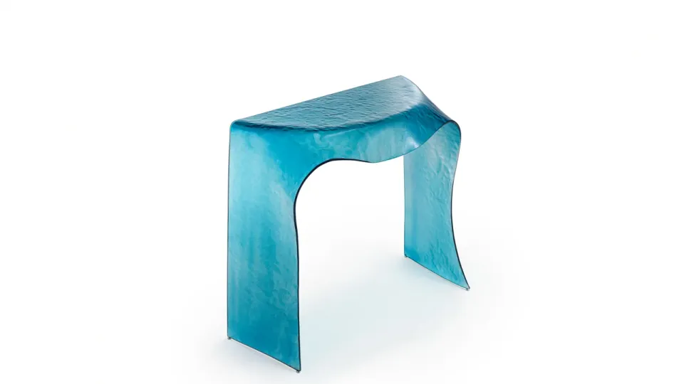 קונסולה FOULARD ACQUA של Reflex Angelo מזכוכית Acqua מכופפת