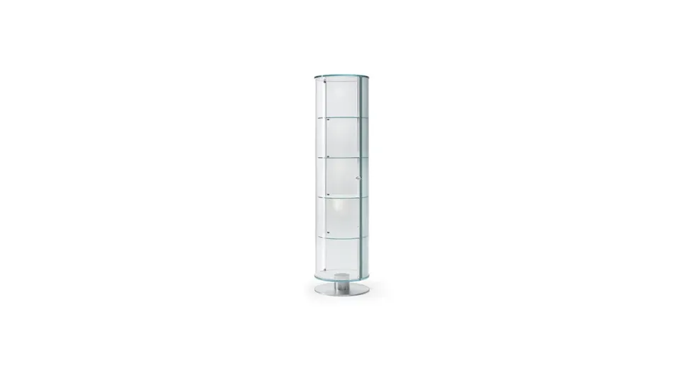 ויטרינה עגולה Onis Round של Reflex Angelo, זכוכית אקסטרה־קליר מכופפת