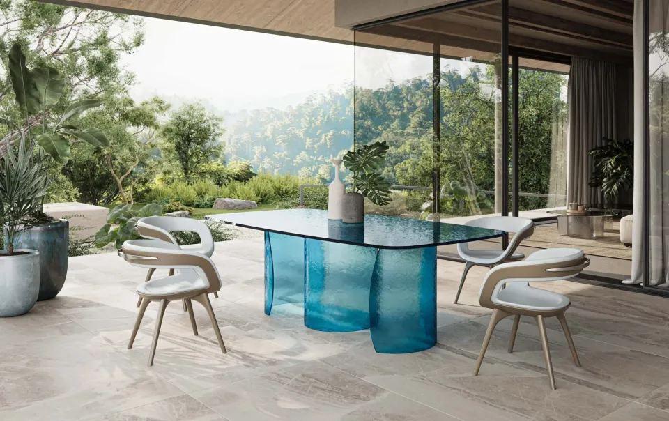 שולחן אוכל Petalo 72 Acqua של Reflex Angelo
