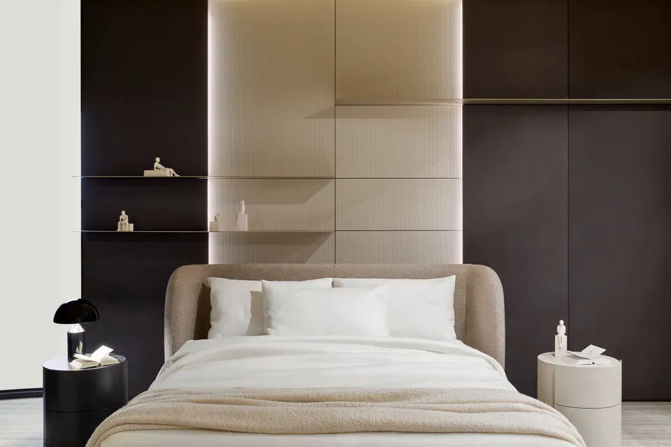 מיטה זוגית מרופדת Cosy של Sangiacomo