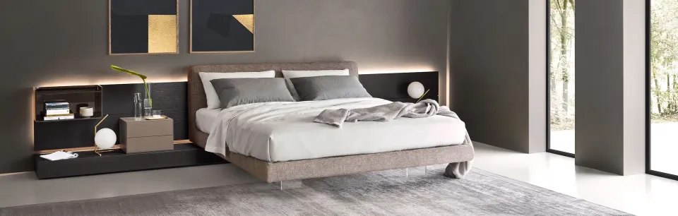 מערכת מיטה עם במה, ספסלים ובואזרי Diletto System של Sangiacomo