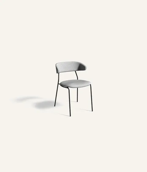 כיסא מרופד עם משענת נמוכה Soft Low של Sovet Italia