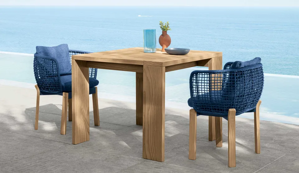 שולחן אוכל מרובע Argo//Wood 95×95 של Talenti מעץ Accoya