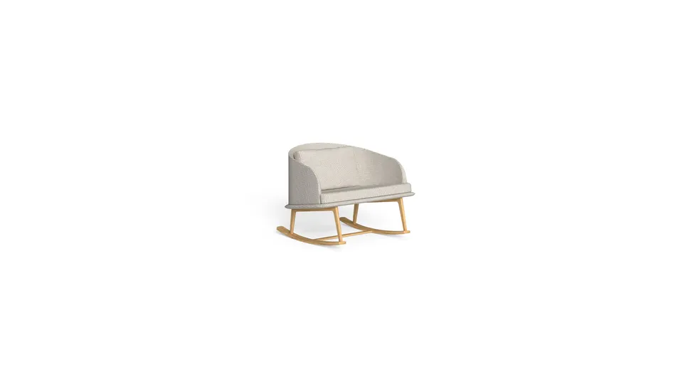 כיסא נדנדה מעץ לחוץ CleoSoft Wood של Talenti