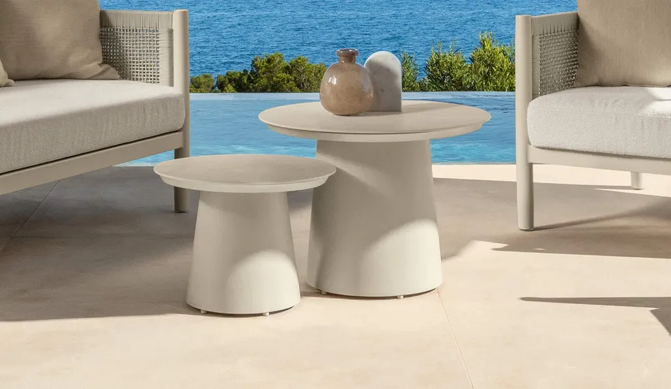 שולחן קפה עגול Dolcevita//Alu D60 של Talenti
