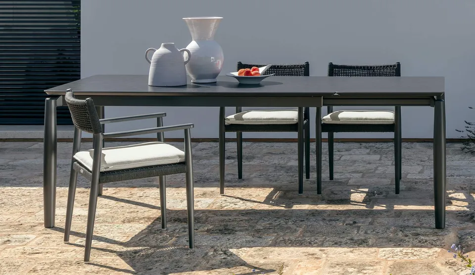 שולחן אוכל נפתח Dolcevita//Alu 200/265×100 של Talenti