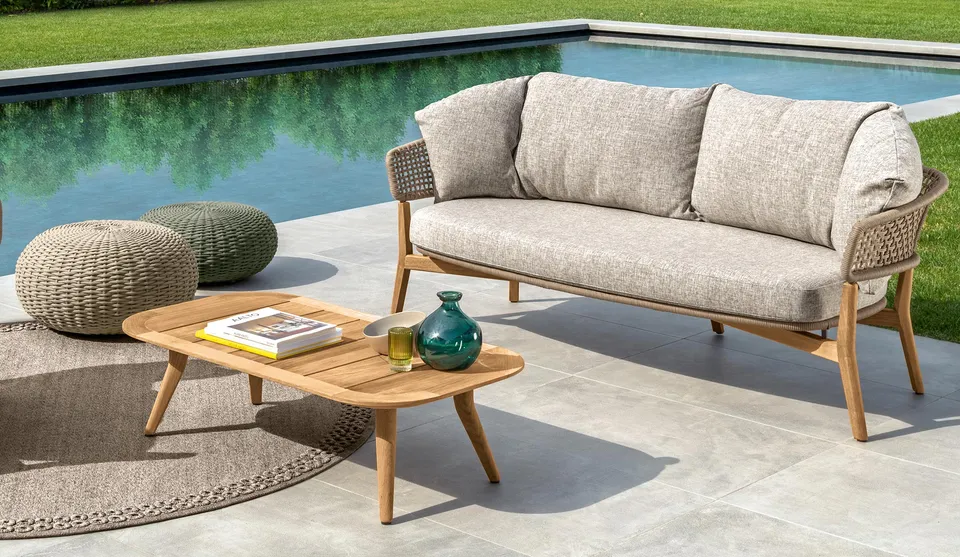 שולחן קפה מלבני Moon//Teak 110×60 של Talenti מעץ טיק