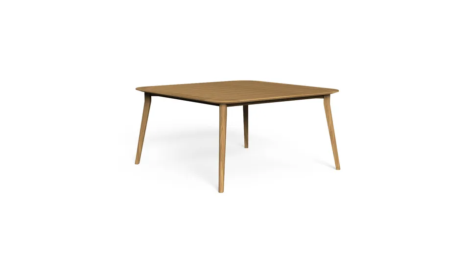 שולחן אוכל מרובע מטיק Moon Teak 150×150 של Talenti